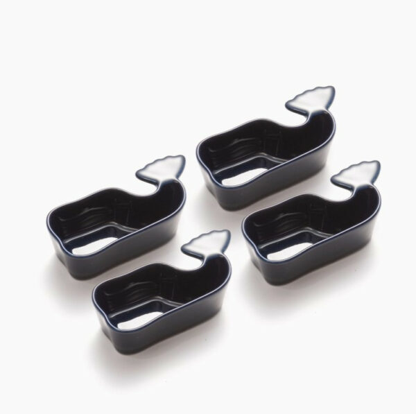 Nantucket Whale Condiment Cups, Set Of 4 1
