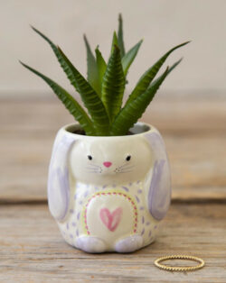 Natural Life Bunny Faux Succulent