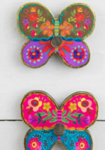 Natural Life Butterfly Wooden Wall Hooks, Set Of 2 1