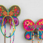 Natural Life Butterfly Wooden Wall Hooks, Set Of 2