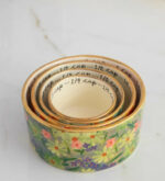 Natural Life Ceramic Nesting Measuring Cups - Floral 1