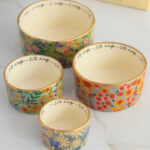 Natural Life Ceramic Nesting Measuring Cups - Floral