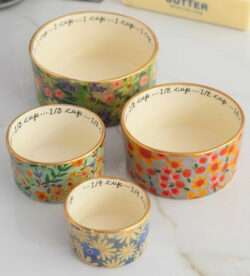Natural Life Ceramic Nesting Measuring Cups - Floral