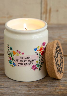 Natural Life Corked Candle - Do More Of What Makes You Happy Natural Life Corked Candle - Do More Of What Makes You Happy