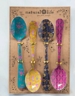 Natural Life Ditsy Floral Teaspoons, Set Of 4