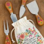 Natural Life Folk Flower Cheese Knives