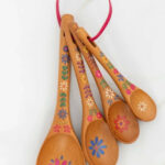 Natural Life Folk Flower Wood Measuring Spoons