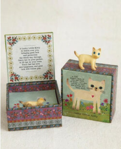 Natural Life Little Kitty Charm In Gift Box