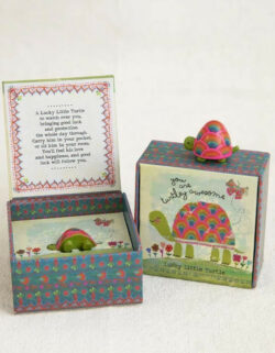 Natural Life Little Turtle Charm In Gift Box