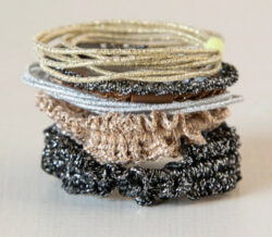 Natural Life Metallic Textured Hair Ties