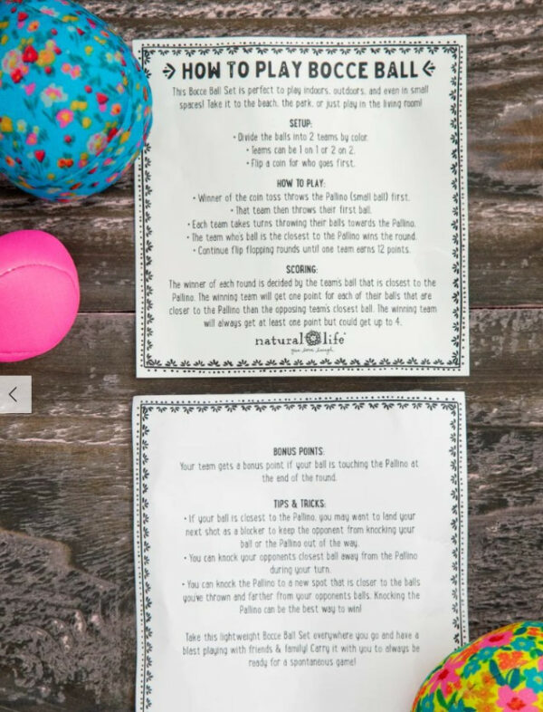 Natural Life Mini Neoprene Bocce Ball Set 1