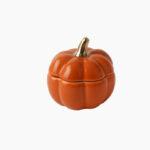 Orange Pumpkin Ceramic Tealight 1