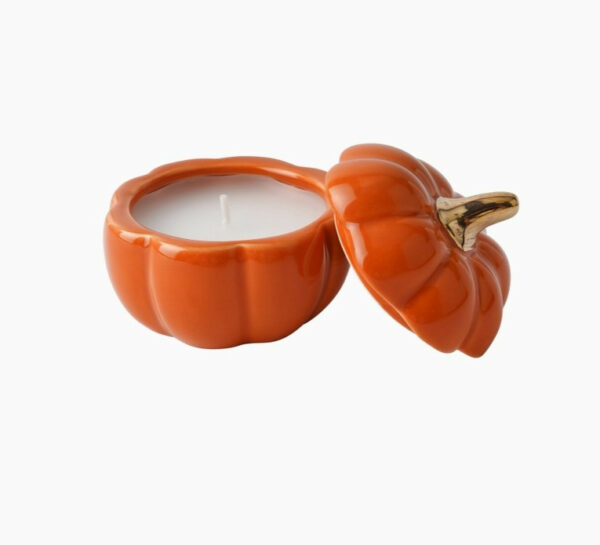 Orange Pumpkin Ceramic Tealight 3