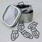 Owl Paper Clips - Brown, Tin Of 50