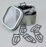 Owl Paper Clips - Brown, Tin Of 50