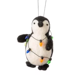 Penguin With Lights Ornament