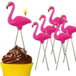 Pink Flamingo Cake Candles, Set Of 4 3