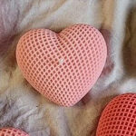 Pink Lattice Heart Candle