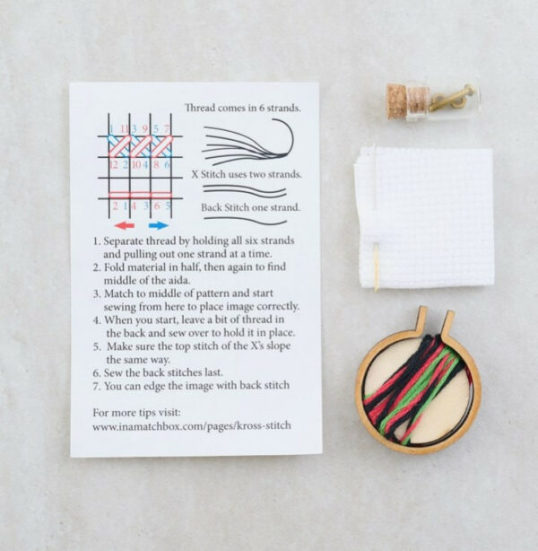 Pricking Perfect Hoop Matchbox Cross Stitch Kit 3