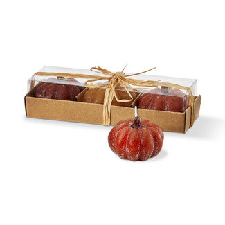 Pumpkin Tealight Candles, Set Of 3