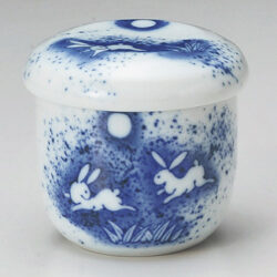 Rabbits Playing - Covered Cup Bowl