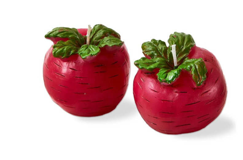 Radish Candle, Set Of 2 Radish Candle, Set Of 2
