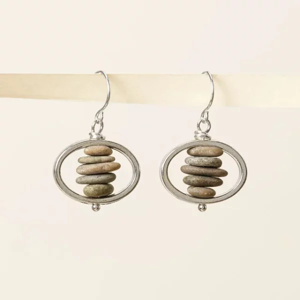 River Stone Balance Earrings 2