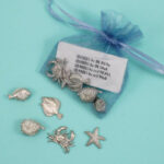 Sea Creature Pewter Pocket Charms, Set Of 5