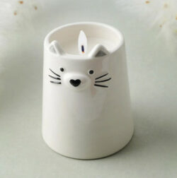 Send With Love Ceramic Cat Tealight Candle