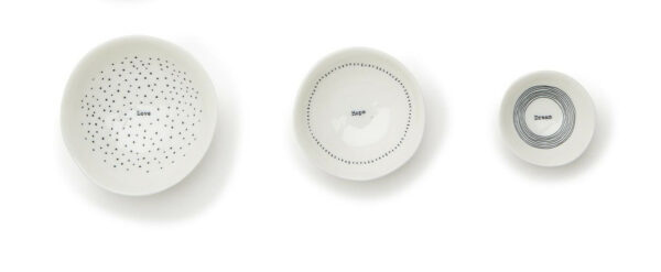 Set Of 3 Trinket Bowls - Love, Hope, Dream 1