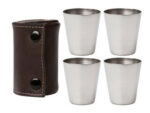 Shot Glasses With Leather Case