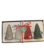 Small Holiday Tree Candles, Set Of 4 1