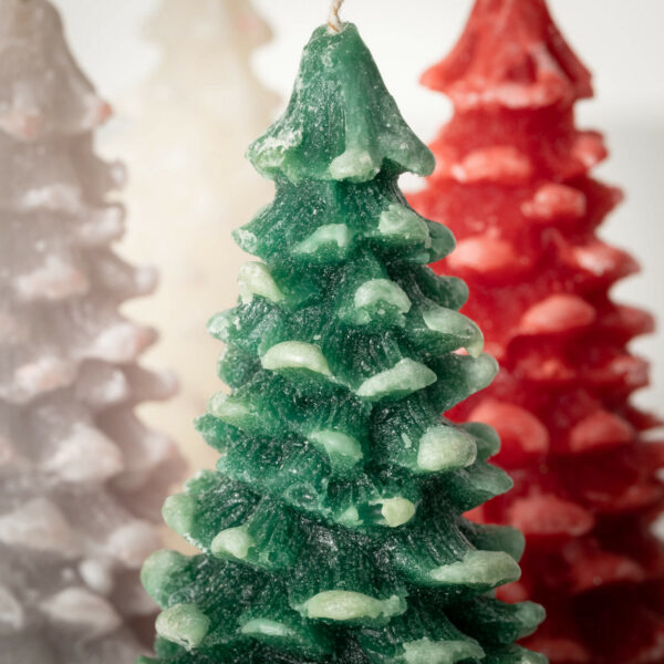 Small Holiday Tree Candles, Set Of 4 3