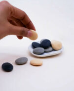 Small Pebble Soap With Porcelain Dish Set 1