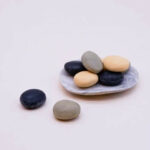 Small Pebble Soap With Porcelain Dish Set