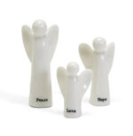 Small Porcelain Angels In Gift Box, Set Of 3