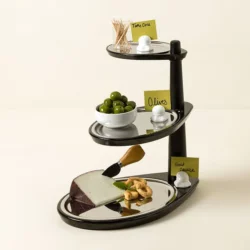 Space-saving Swivel Serving Stand