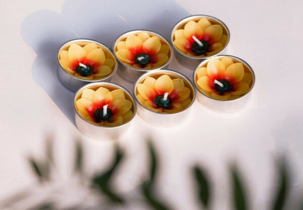 Sunflower Scented Tealights, Set Of 8 1