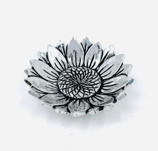 Sunflower Tiny Pewter Charm Bowl