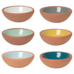 Terracotta Pinch Bowls, Set Of 6