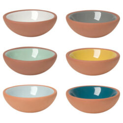 Terracotta Pinch Bowls, Set Of 6