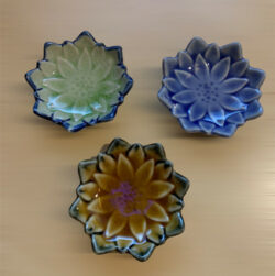 Tiny Dahlia Dishes, Set Of 3