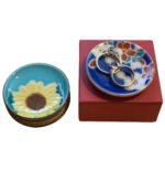 Tiny Flower Porcelain Plates, Set Of 5 1