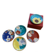 Tiny Flower Porcelain Plates, Set Of 5 2