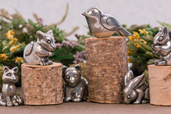 Tiny Pewter Netsukes