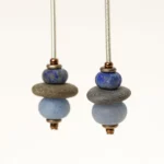 Tumbled Blue Ocean Earrings 1