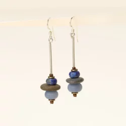 Tumbled Blue Ocean Earrings