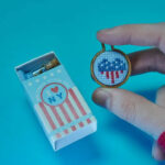 Usa Mini Hoop Cross Stitch Matchbox