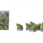 Unscented Frog Shaped Tealights, Set Of 9