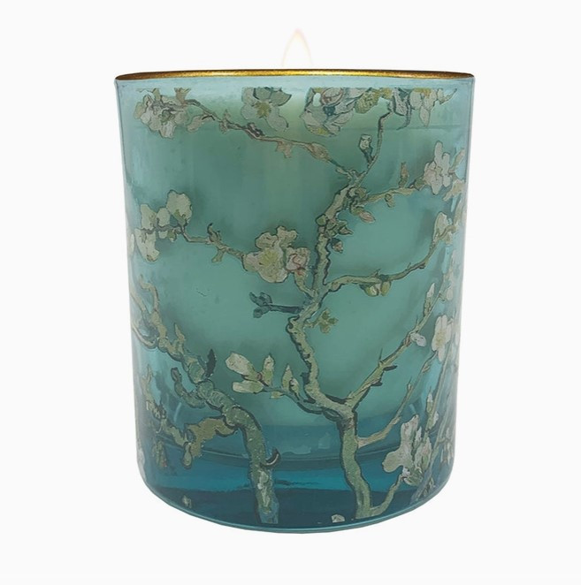 Van Gogh Almond Blossom Unscented Glass Candle
